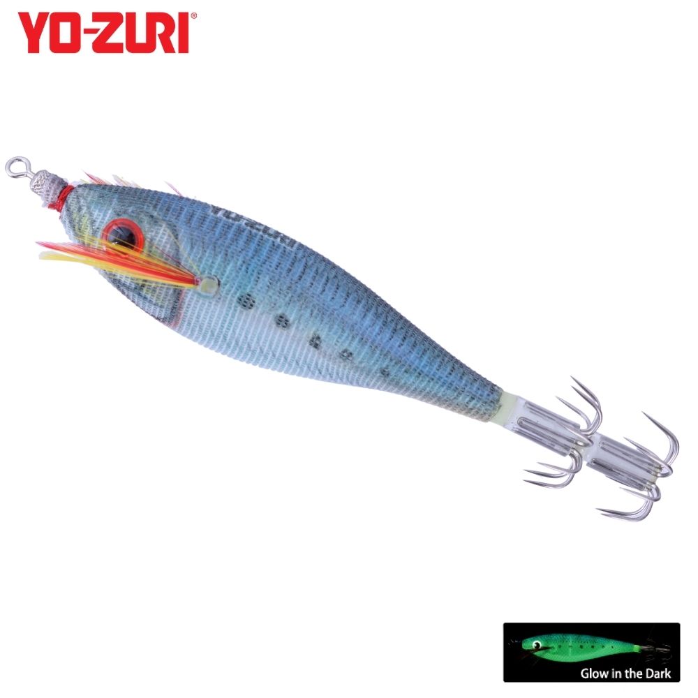 YO-ZURI Squid Fishing Luminous Squid Jig Lure ULTRA CLOTH Natural SS/M2/BLRI