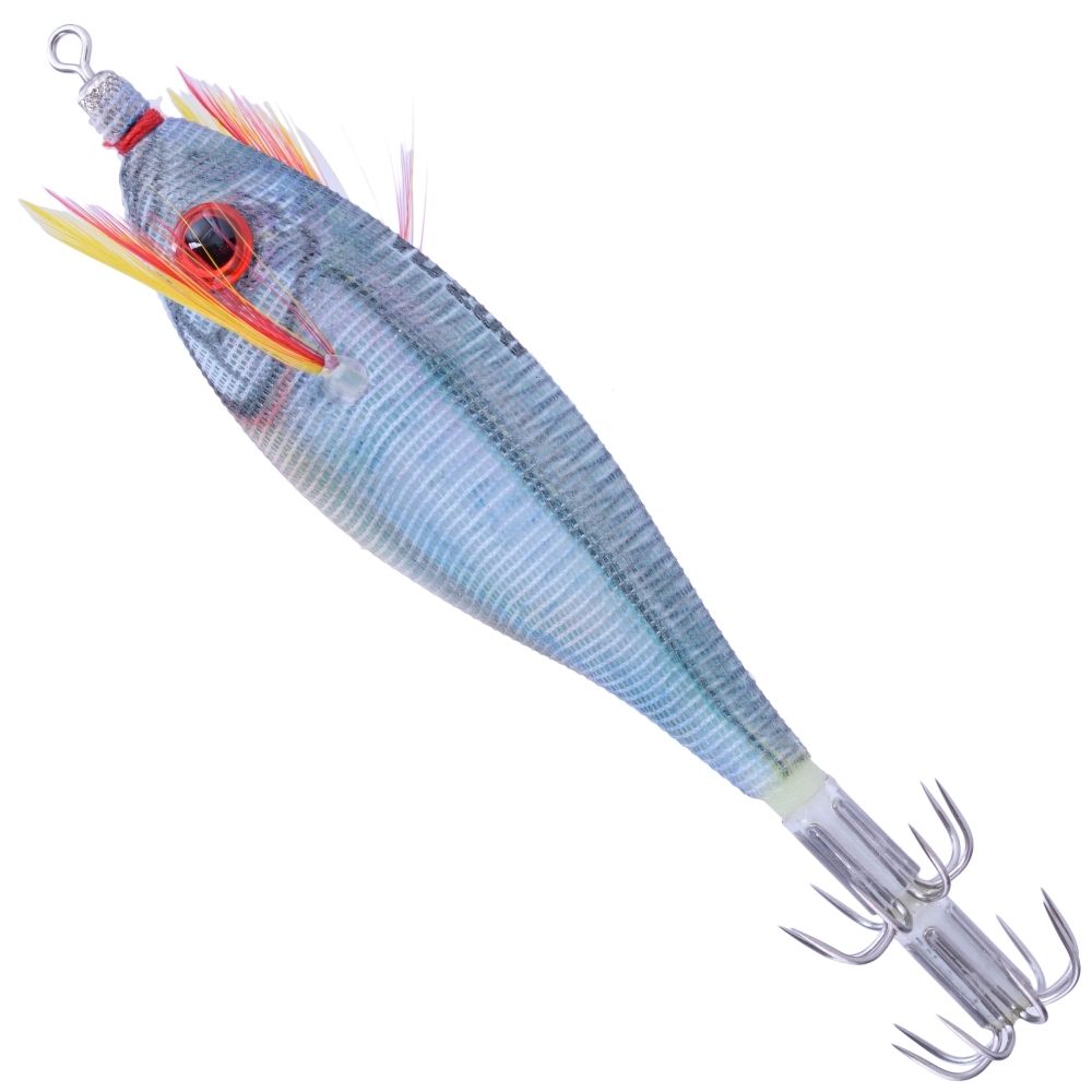 YO-ZURI Squid Fishing Luminous Squid Jig Lure ULTRA CLOTH Natural SS/M2/BLRN - Image 2