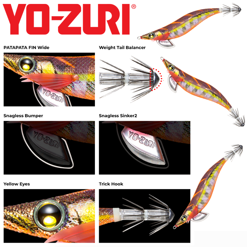 YO-ZURI DUEL EZ-Q FLASH FIN TR #3.0 30g DMP 01 EGI Squid Jig From Japan