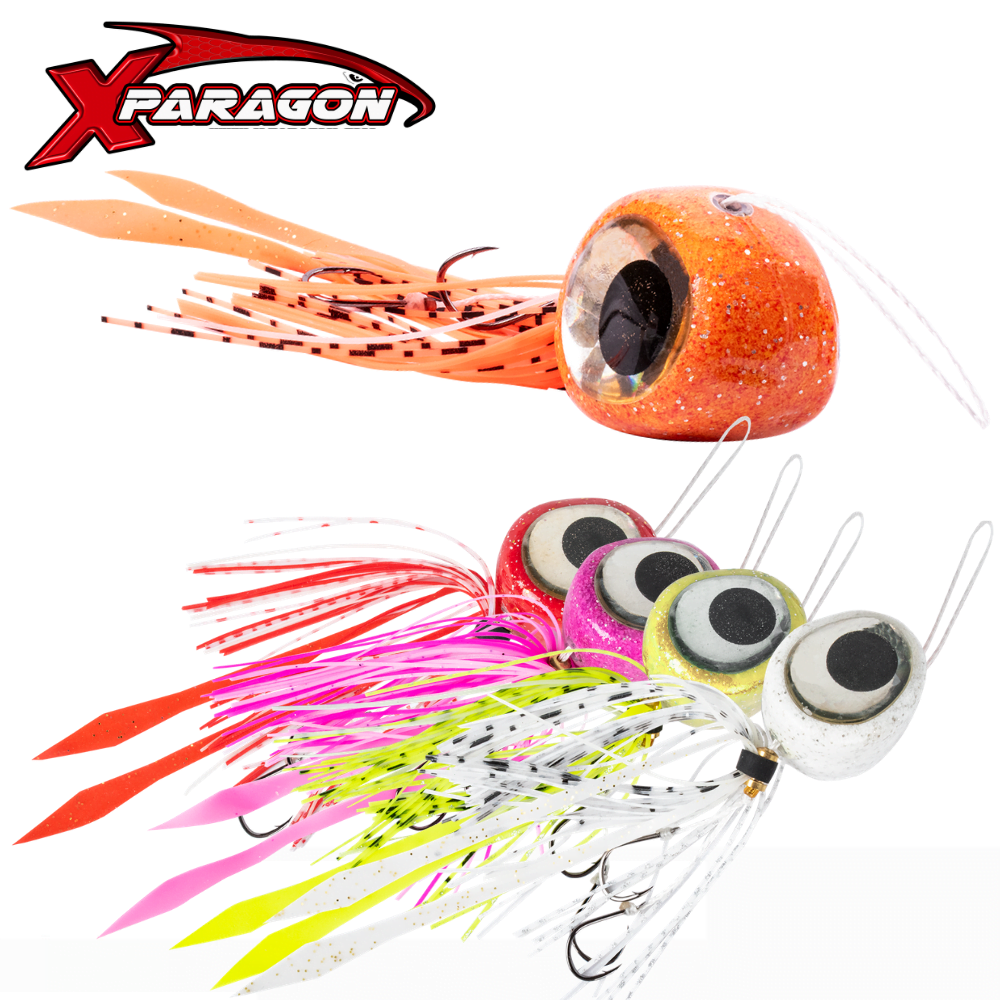 X-PARAGON Glow Rubber Jigging Lure Tai Kabura Slider Zulu Set 125g