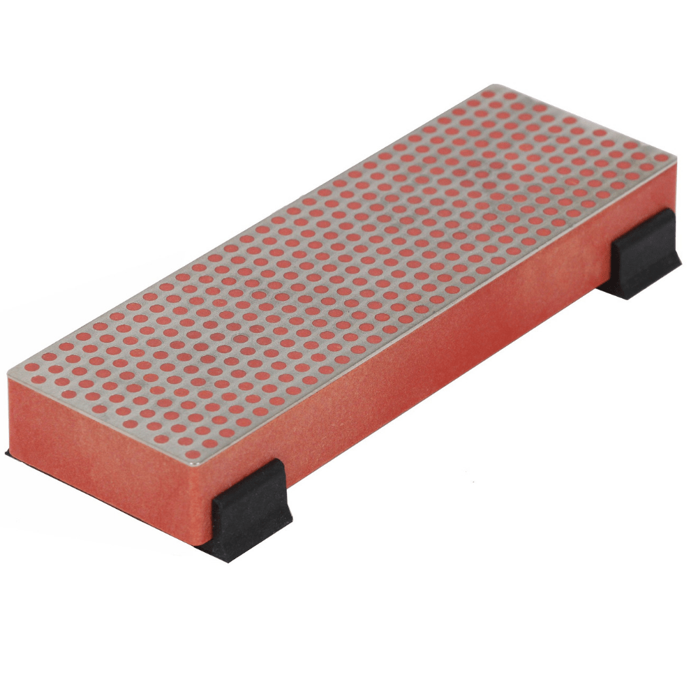 CUDA Fishing Diamond Plated Stone Bench SHARPENER 6” With Rubber Feet - Image 2