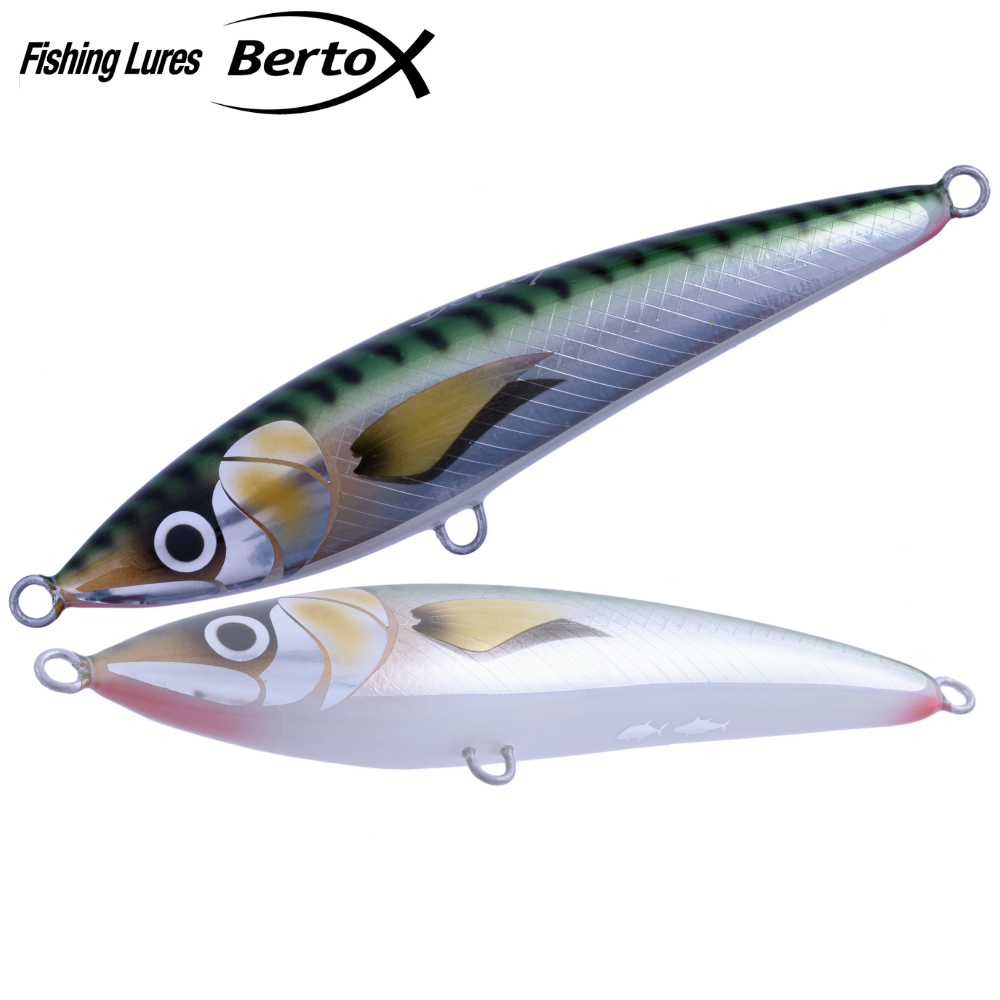 BERTOX Saltwater Handmade Wooden Floating STICK BAIT 20cm/105g Green Mack