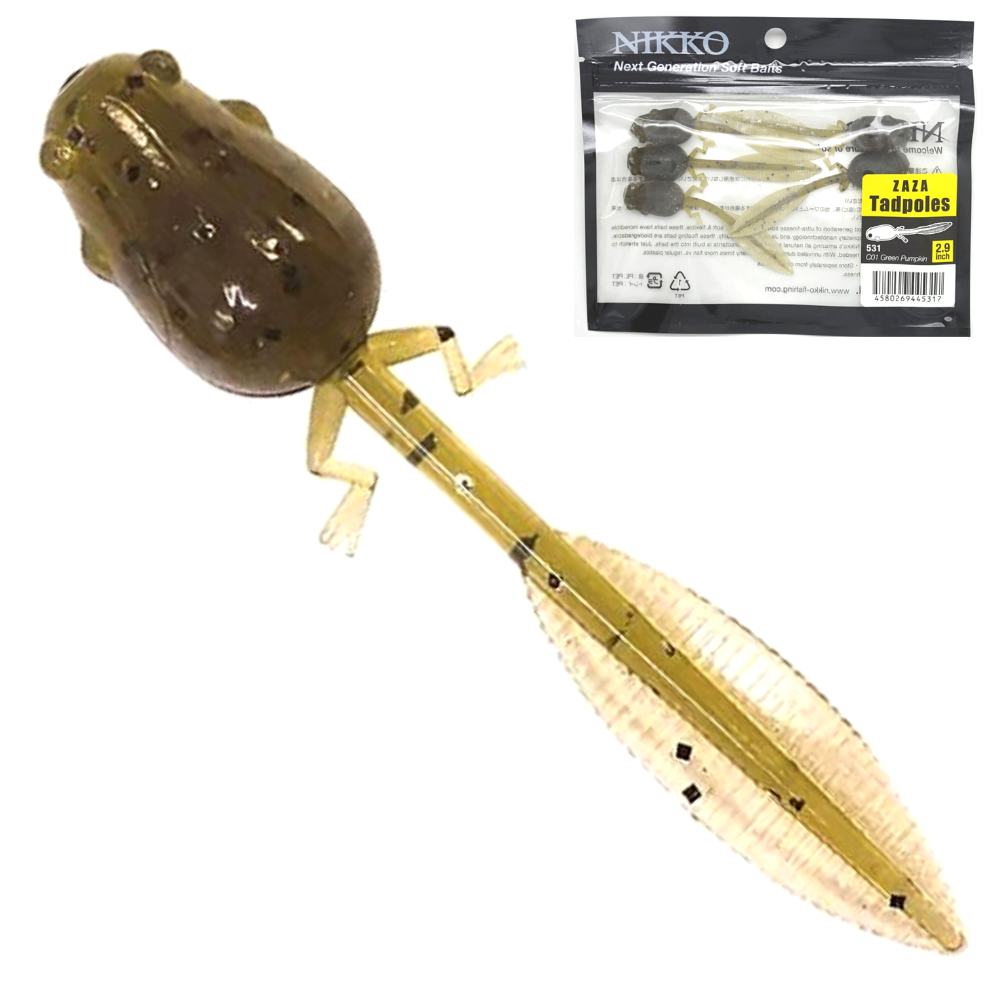 NIKKO KASEI Bass Fishing Scented Soft Bait Lure ZAZA TADPOLE 2.9” - Image 4