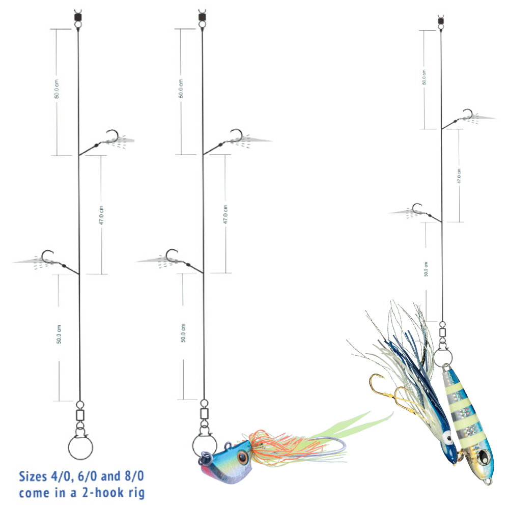 BKK Saltwater Bottom Fishing Rig HYPER FLASHER A1 Yellow Tang - Image 2