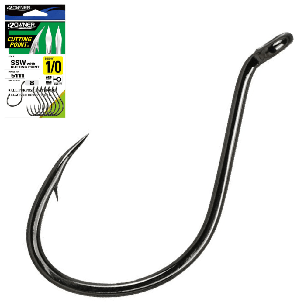 OWNER All Purpose Bait Hook SSW Straight Eye 5111
