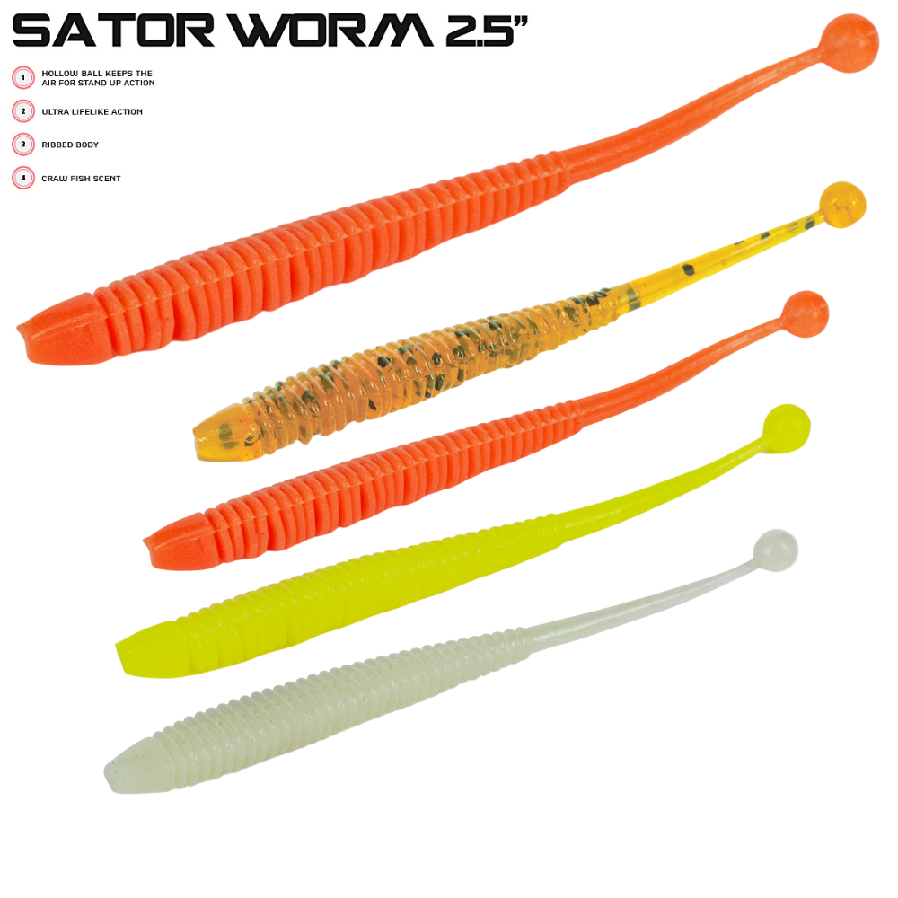 MOLIX Finesse Scented Soft Bait Lure SATOR WORM 2.5