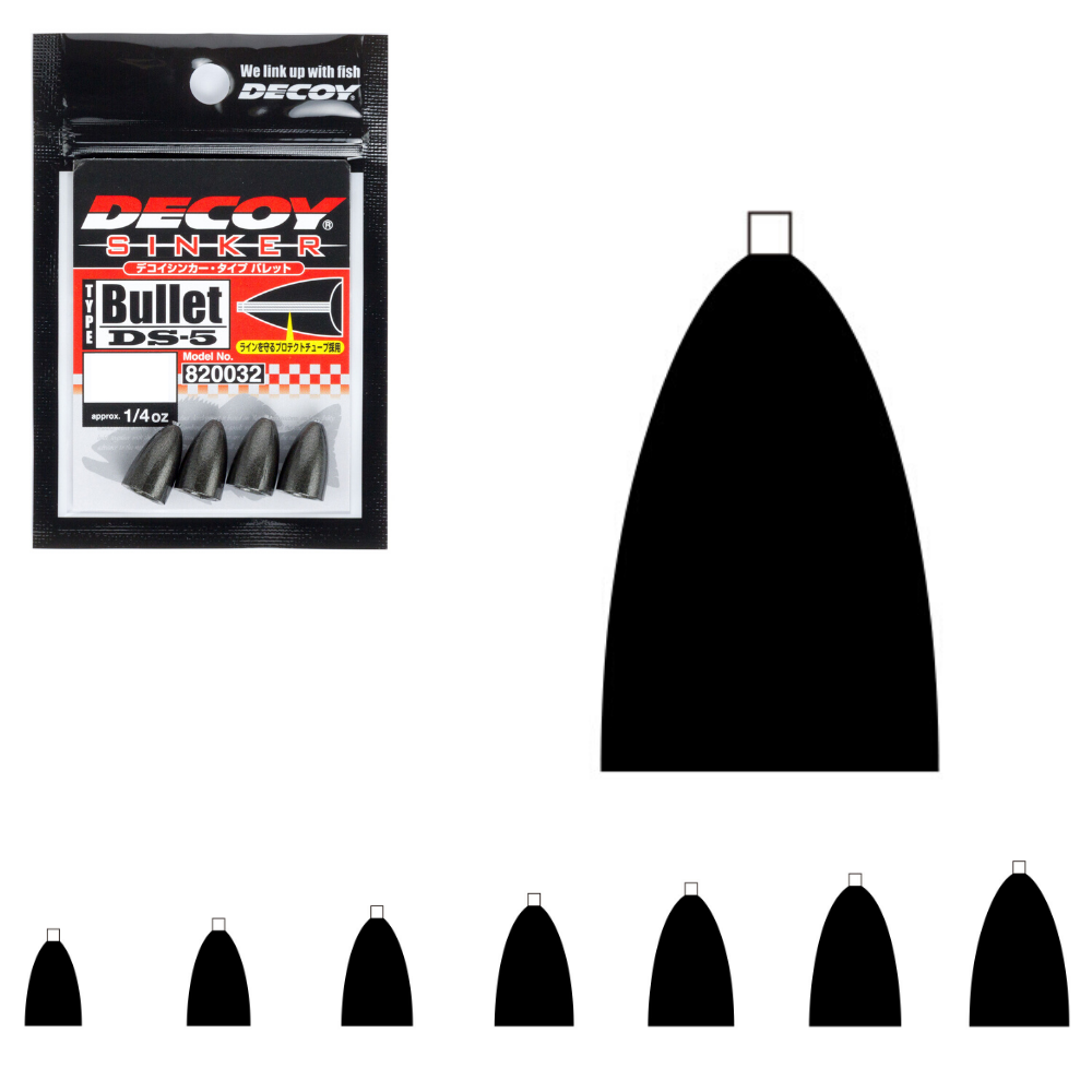DECOY Bass Fishing Sinker Bullet Type DS-5