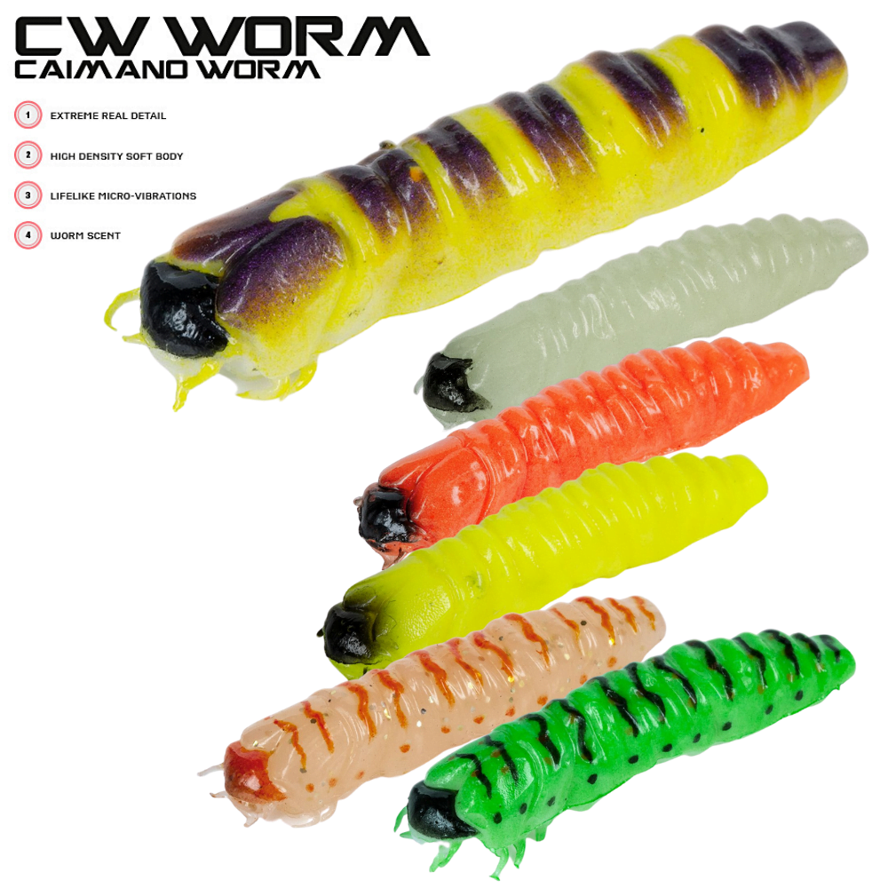 MOLIX Trout Fishing Soft Bait Lure CAIMANO WORM 1.5