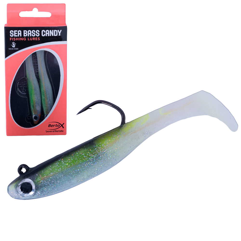 BERTOX Handmade Soft Shad Lure SEA BASS CANDY 11cm/18g #03