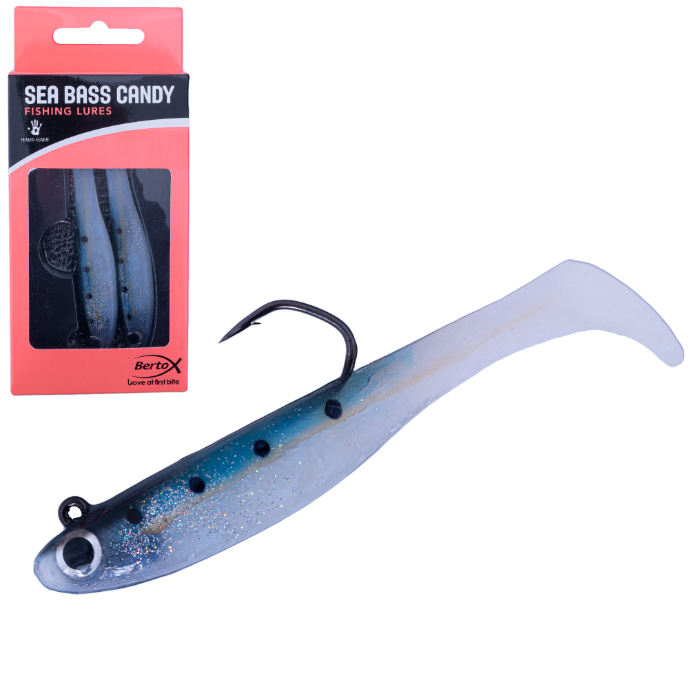 BERTOX Handmade Soft Shad Lure SEA BASS CANDY 11cm/27g #02