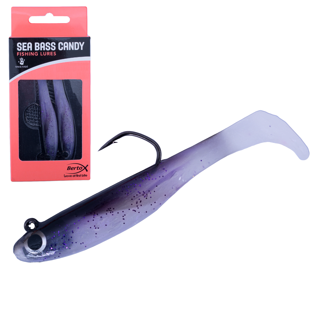 BERTOX Handmade Soft Shad Lure SEA BASS CANDY 11cm/27g #01