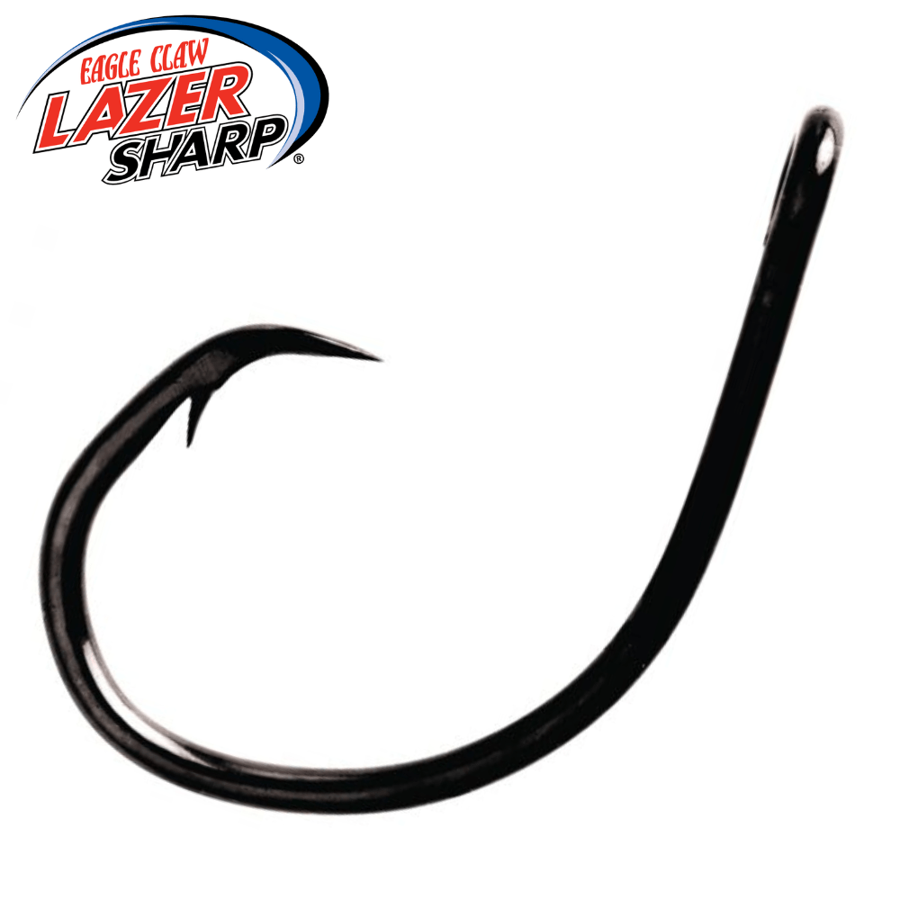 LAZER SHARP Eagle Claw Saltwater Non Offset Circle Hook L2004EU 9/0-25pcs
