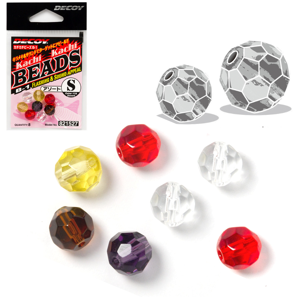 DECOY Fishing Rigs Accessories Flashing & Sound KACHI KACHI BEADS Mixed Color
