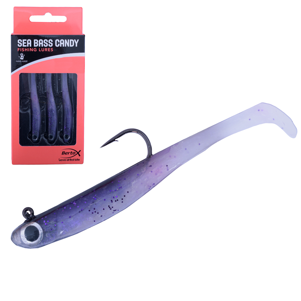 BERTOX Handmade Soft Shad Lure SEA BASS CANDY 90mm/11g #01