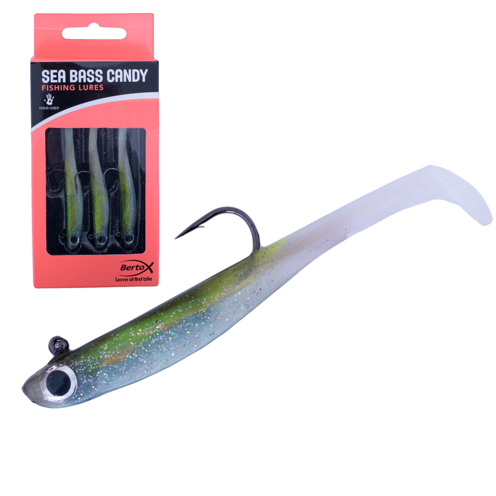 BERTOX Handmade Soft Shad Lure SEA BASS CANDY 90mm/11g #03