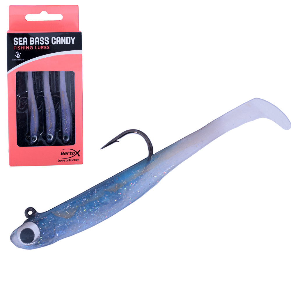 BERTOX Handmade Soft Shad Lure SEA BASS CANDY 90mm/11g #02