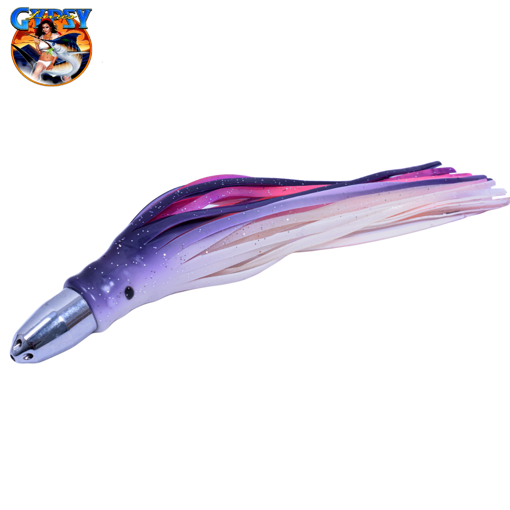 GYPSY Saltwater Unrigged Skirted Trolling Lure BULLET JET 7” PWSG