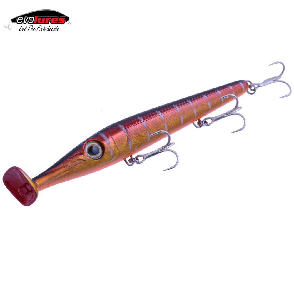 EVOLURES Topwater Pencil Popper Lure ZARGANA 150F Fire Tiger