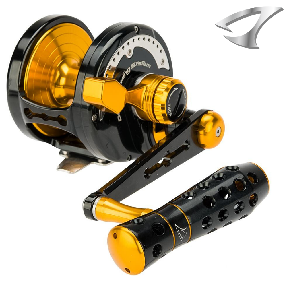 JIGGING MASTER Saltwater Righthanded Jigging Reel Power Spell PE8 Black/Gold