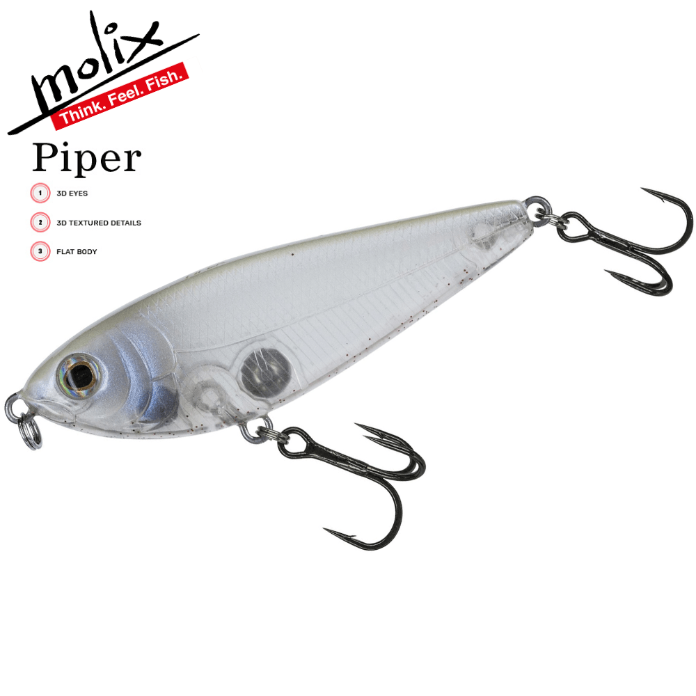 MOLIX Sinking Jerk Bait Lure PIPER 65S Ghost French Pearl