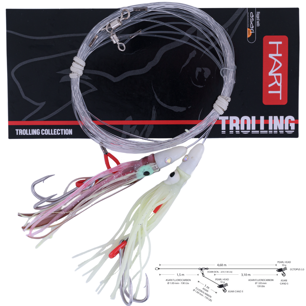 HART Saltwater Offshore Pelagics Tandem Trolling Rig OCTOPUS color X025/AF
