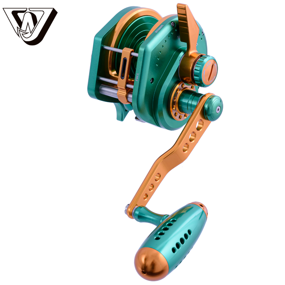 WIKI JIGGING Saltwater Baitcasting Lefthanded Reel Violent Style 5000H GR/GD