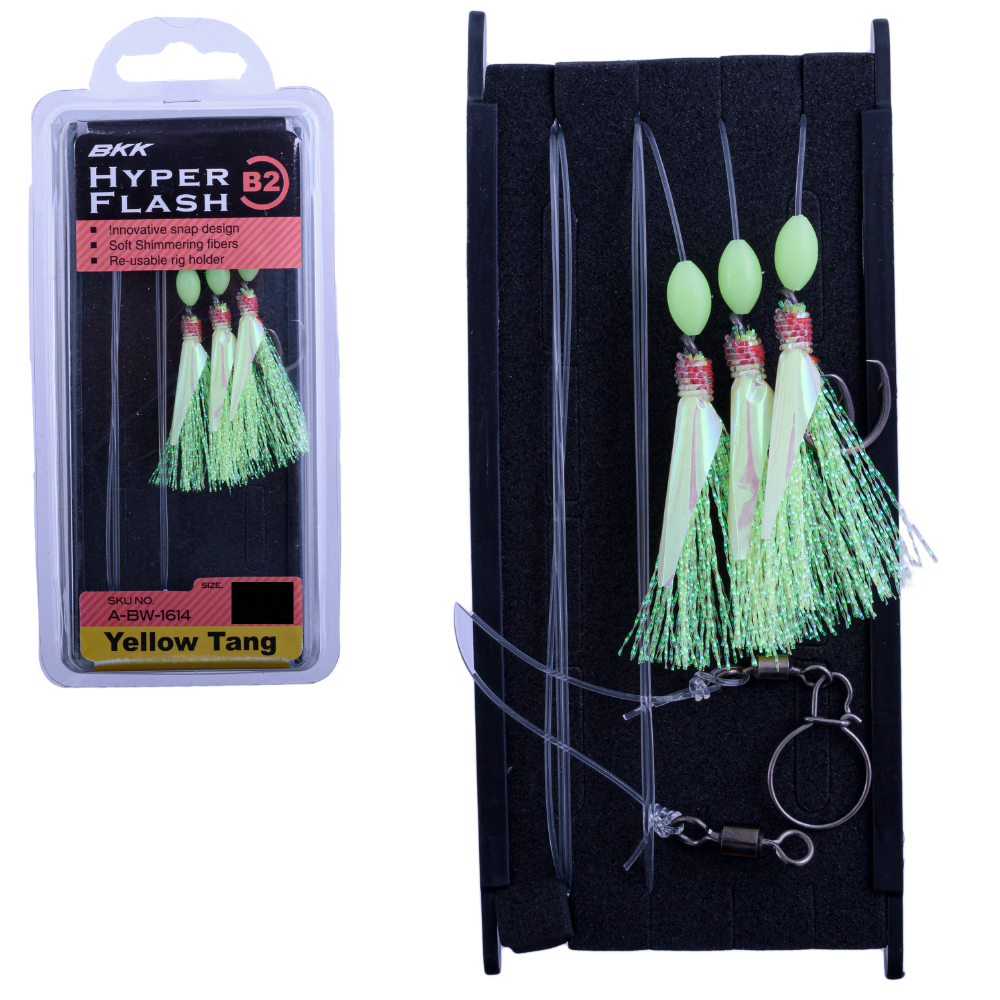 BKK Saltwater Bottom Fishing Rig HYPER FLASHER B2-1/0 Yellow Tang