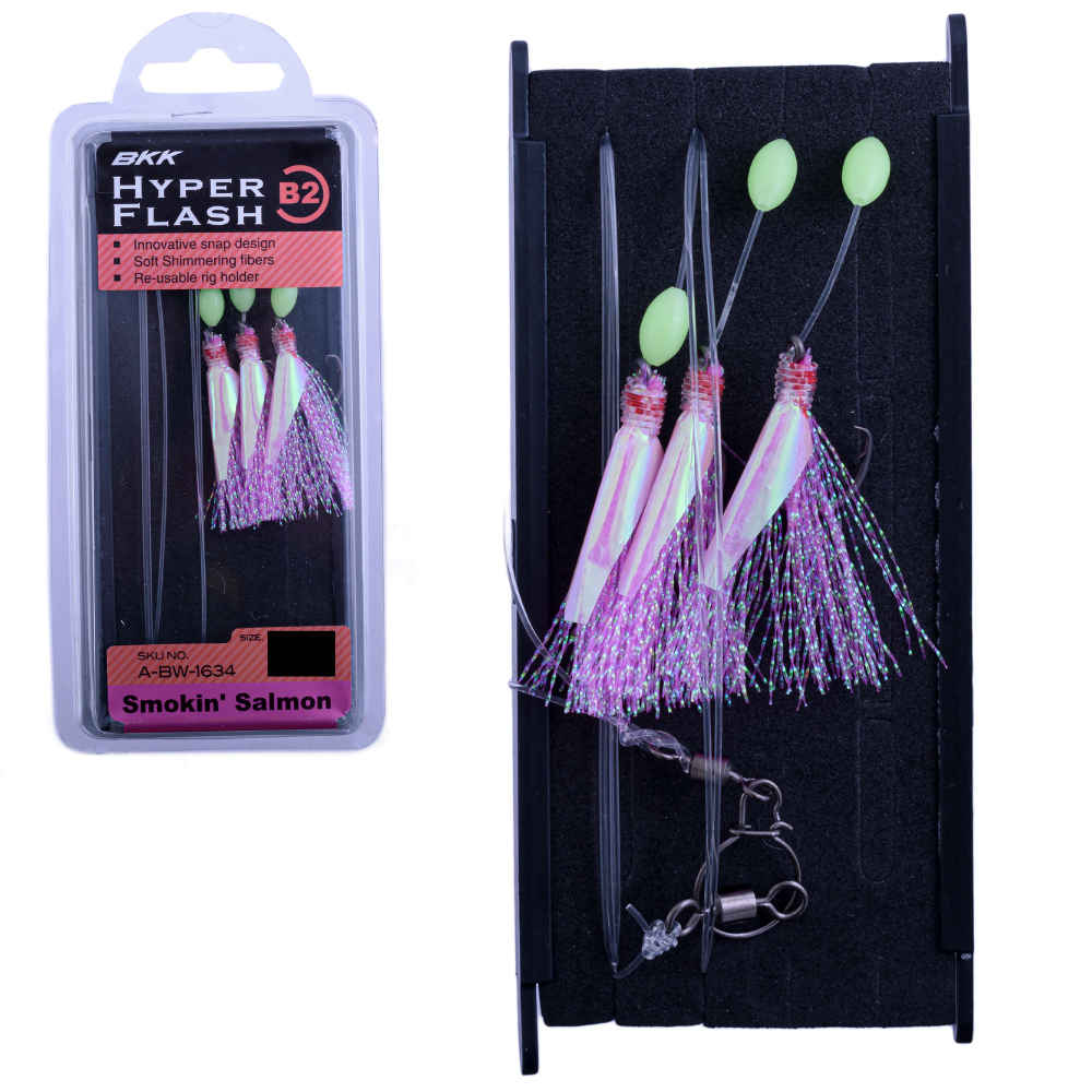 BKK Saltwater Bottom Fishing Rig HYPER FLASHER B2-1/0 Smokin’ Salmon