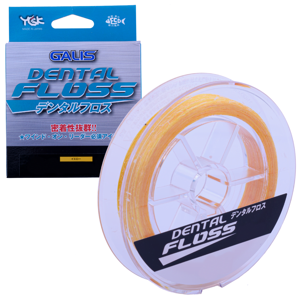 YGK Fishing Rigging Accessory DENTAL FLOSS #2/100m Yellow