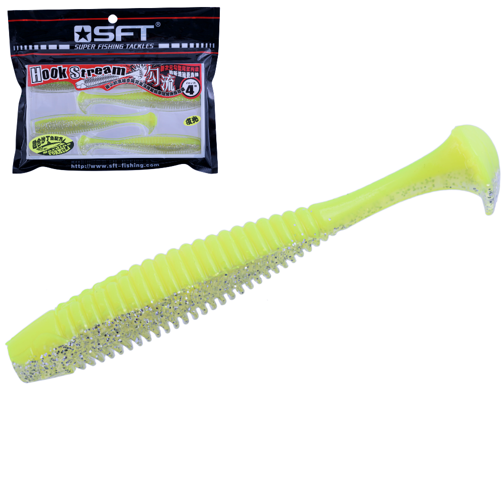 SFT Sardine Scented Soft Shad Lure HOOK STREAM 4in S-004