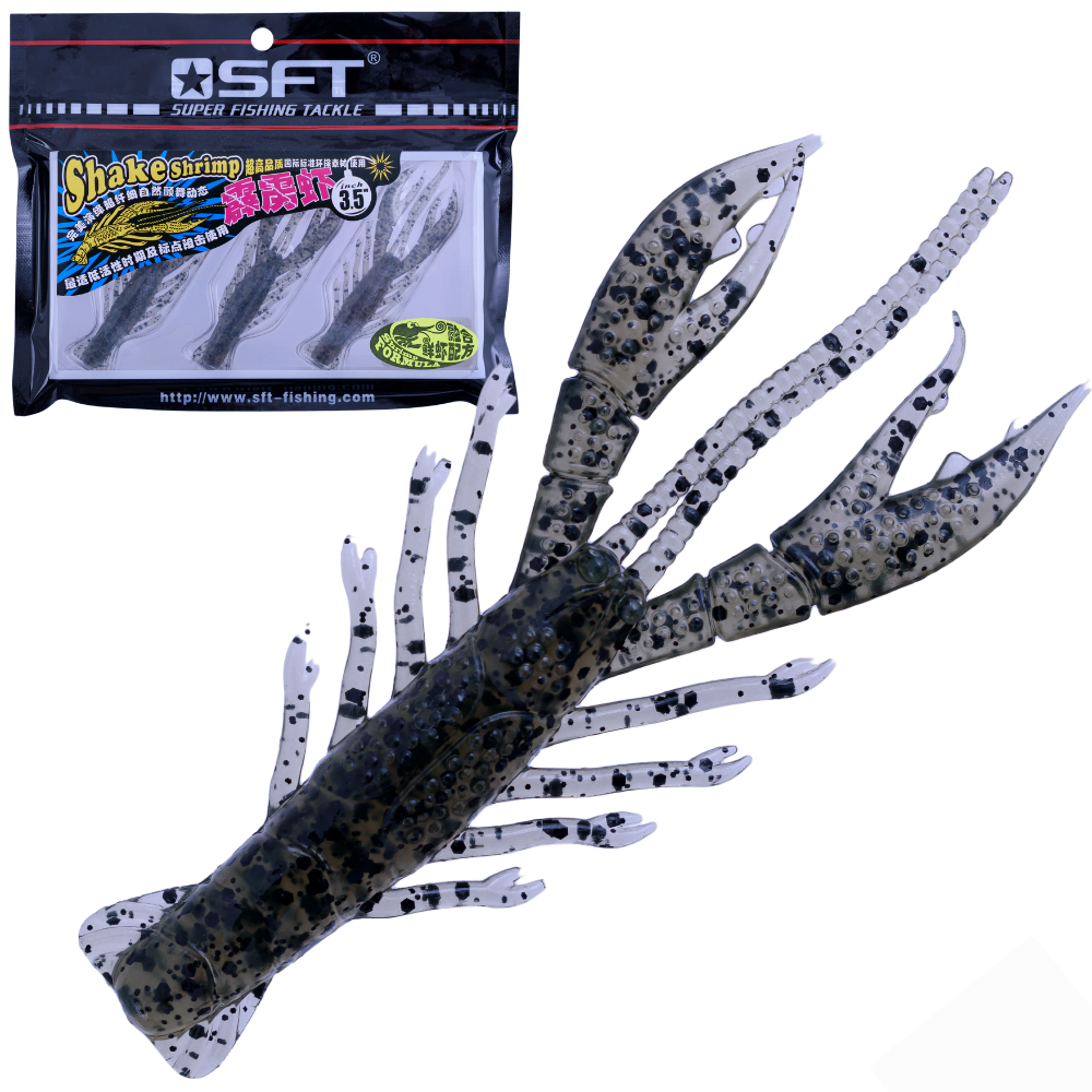SFT Bass Fishing Scented Soft Lure SHAKE SHRIMP 3.5in F-012