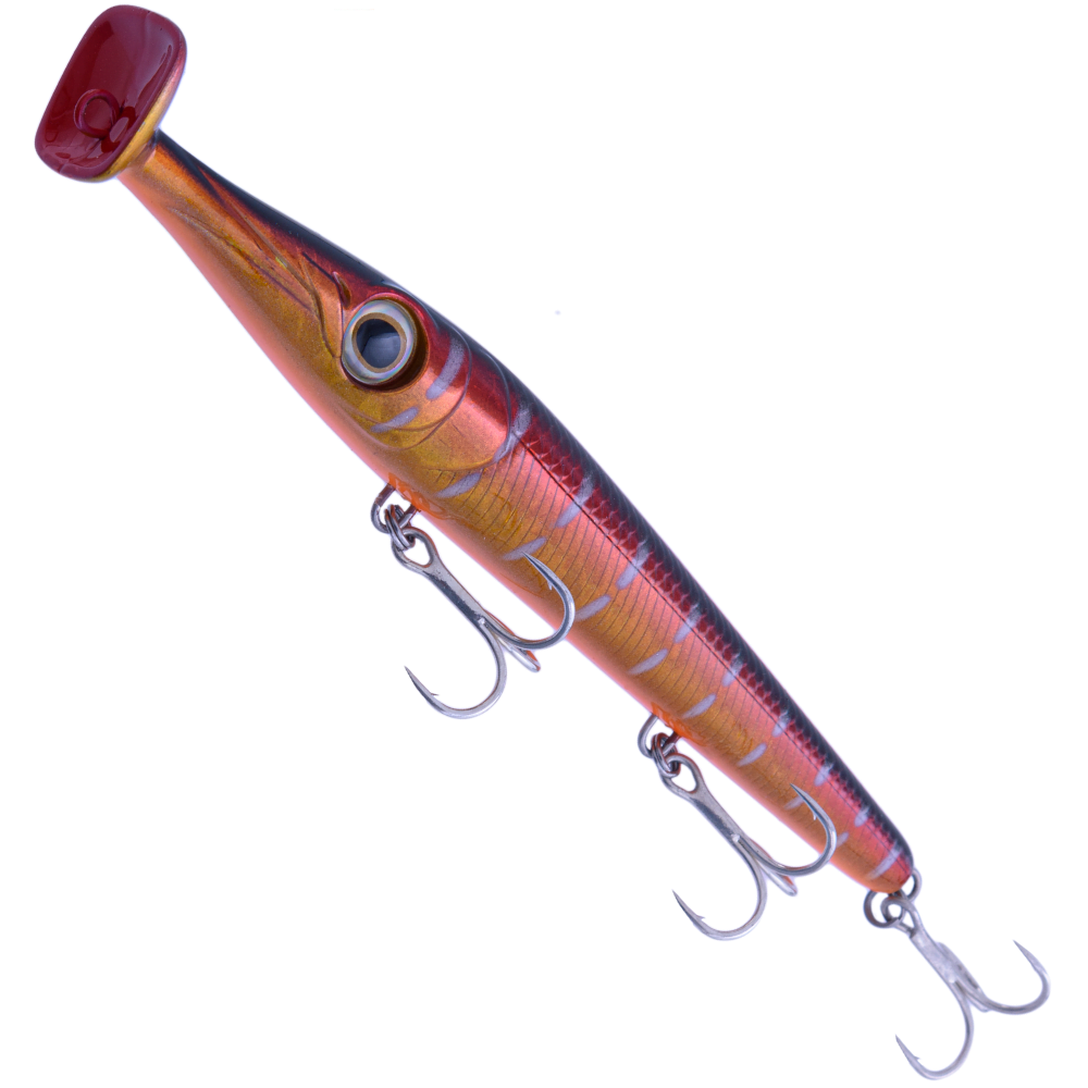 EVOLURES Topwater Pencil Popper Lure ZARGANA 150F Fire Tiger - Image 2