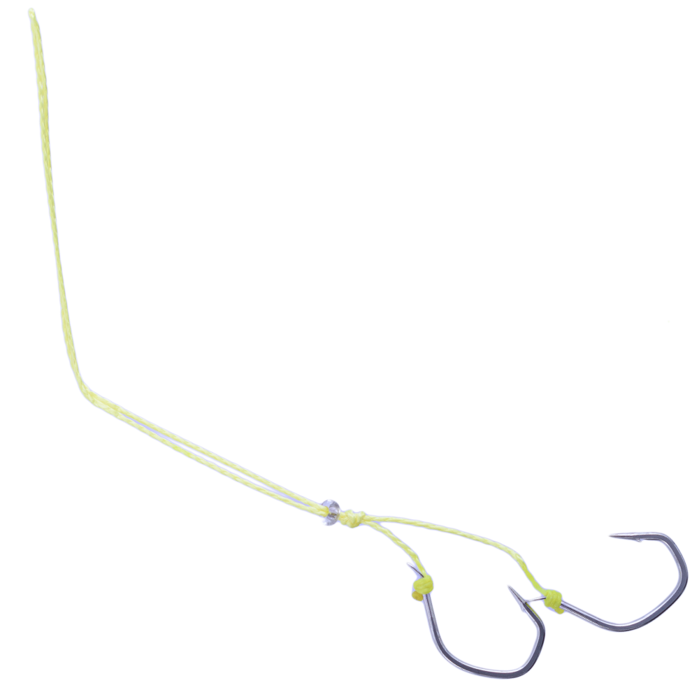 X-PARAGON Saltwater Rubber Jigging Tied Double Assist Hook Rig SLIDER L/SS - Image 2