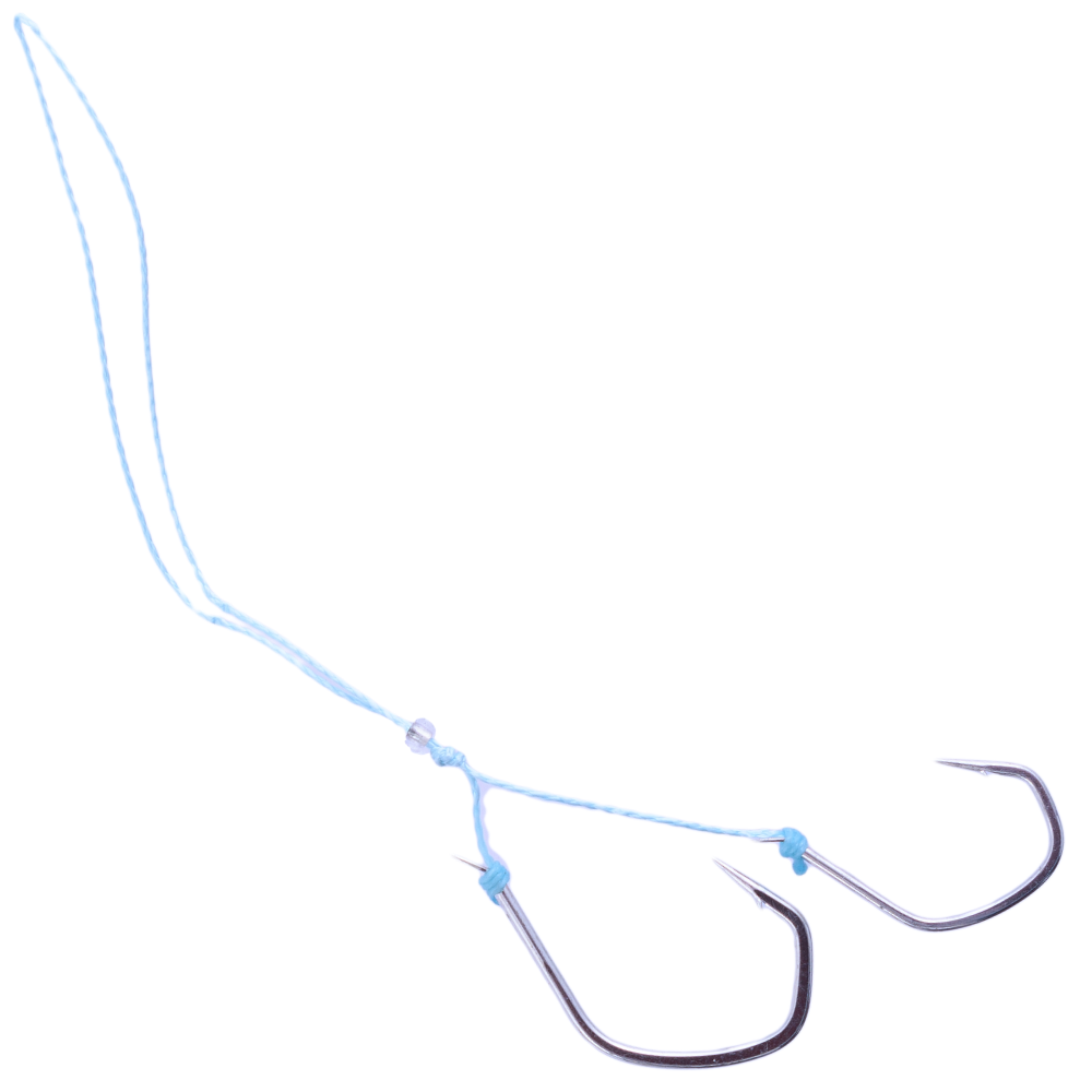 X-PARAGON Saltwater Rubber Jigging Tied Double Assist Hook Rig SLIDER L/XL - Image 2