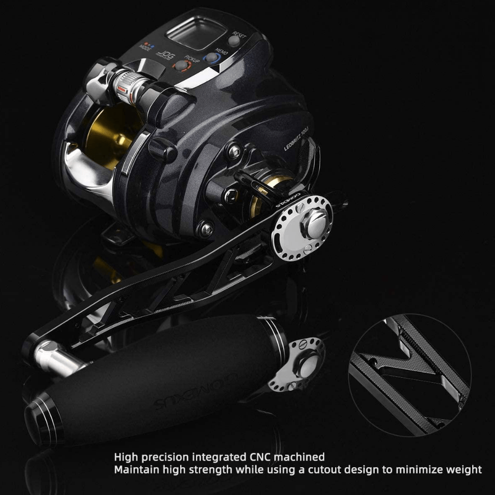 GOMEXUS Slow Jigging Reels Alu Titanium Power Handle Black/Gold - Image 2