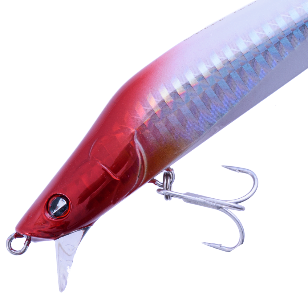 DUEL Saltwater Sinking Jerkbait Minnow Lure DOLCE 125S Red Head - Image 2
