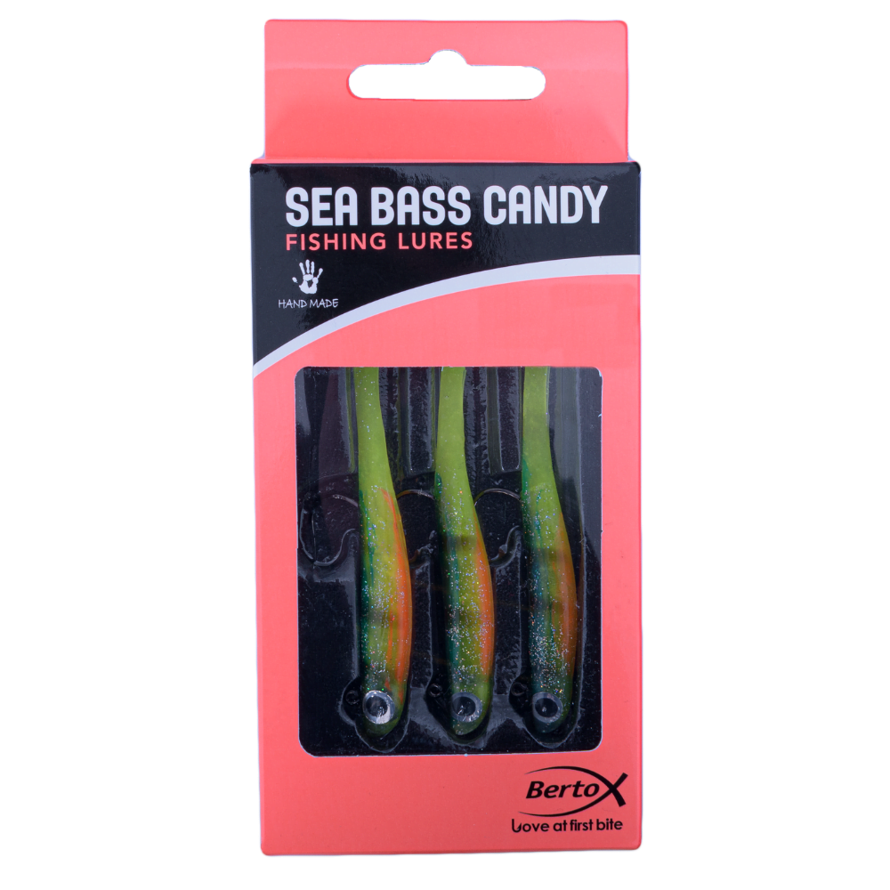 BERTOX Handmade Soft Shad Lure SEA BASS CANDY 90mm/11g #04 - Image 3