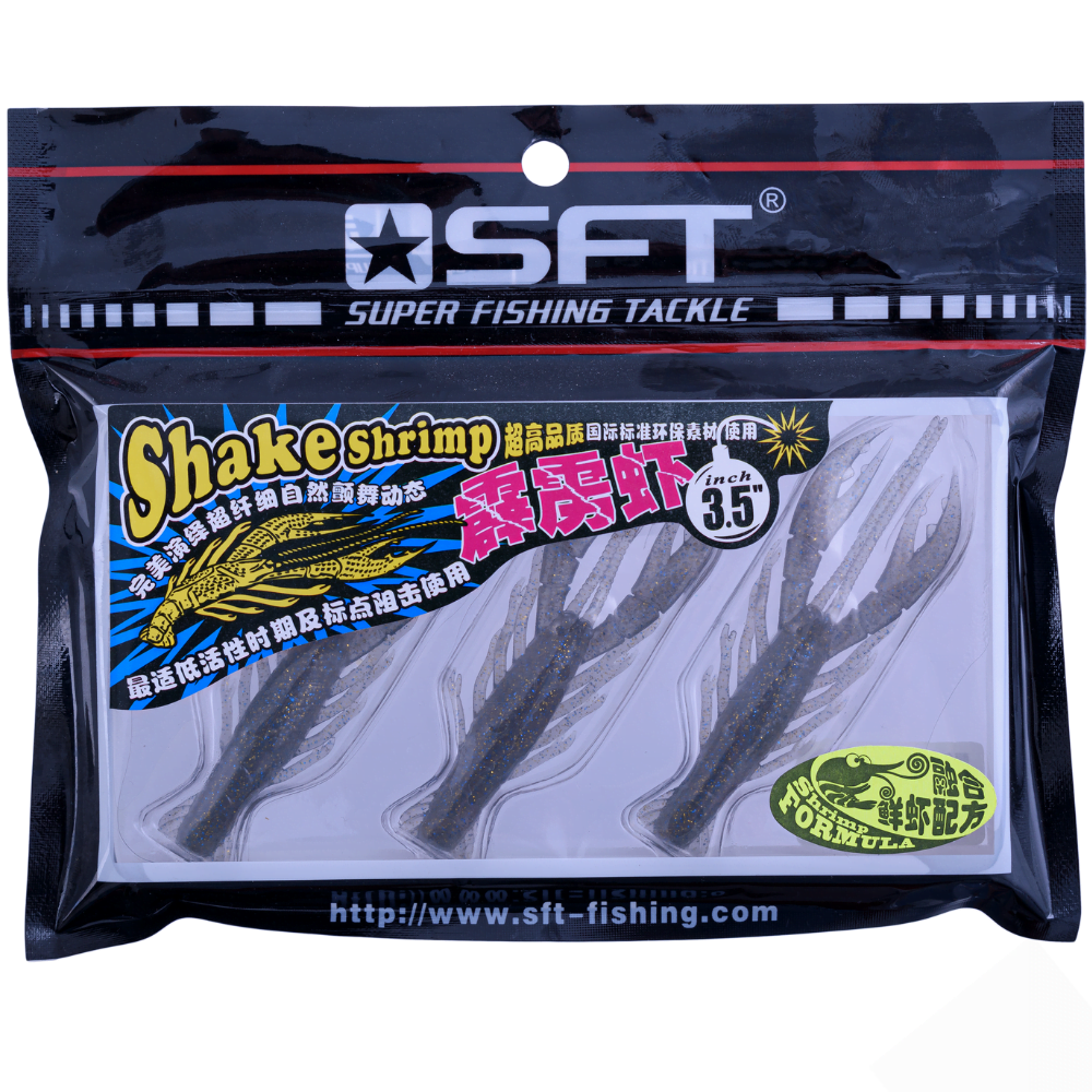 SFT Bass Fishing Scented Soft Lure SHAKE SHRIMP 3.5in F-010 - Image 3
