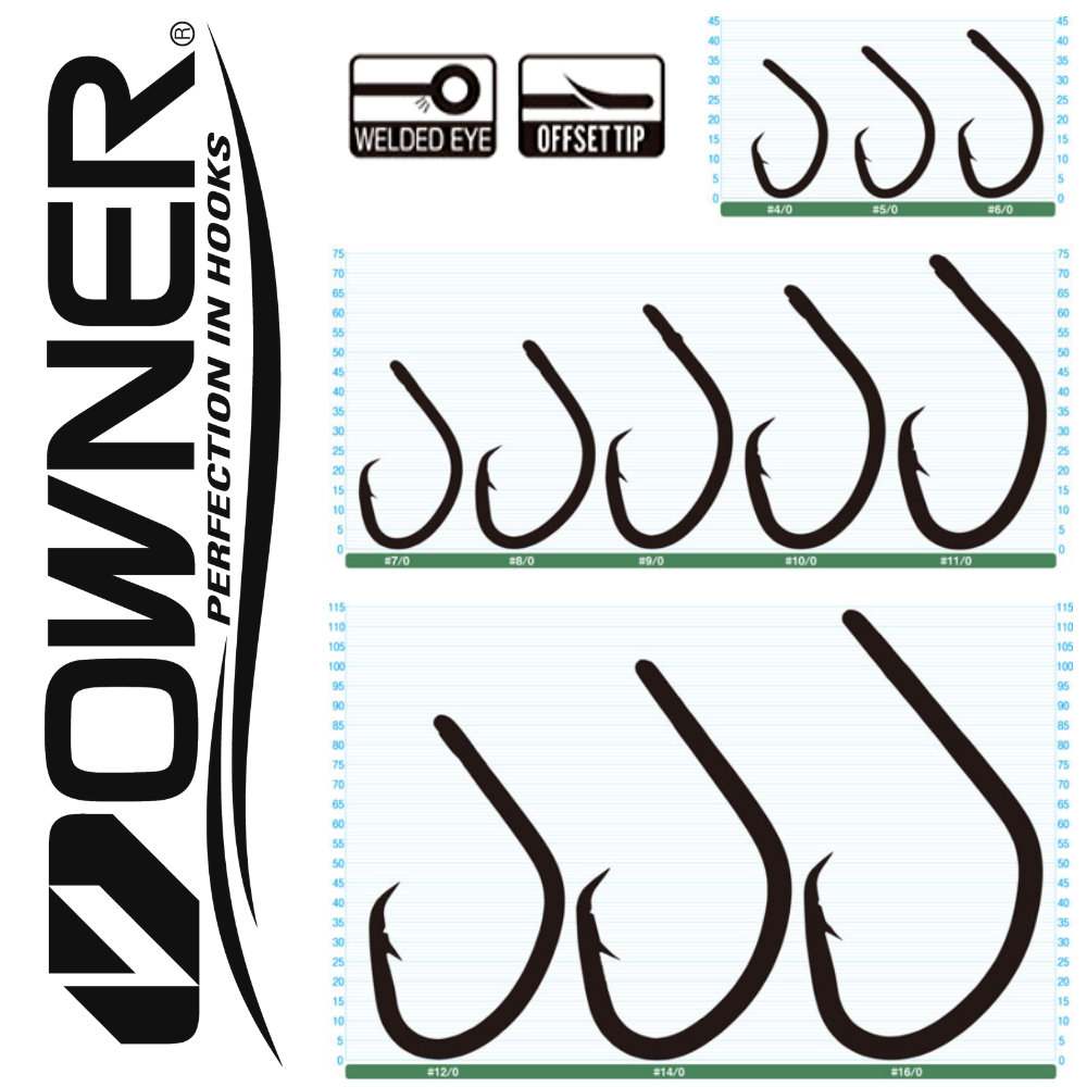 OWNER Saltwater Big Game Fishing Offset Circle Hook SUPER MUTU - Image 3