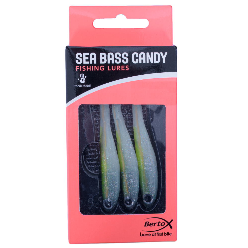 BERTOX Handmade Soft Shad Lure SEA BASS CANDY 90mm/22g #03 - Image 5