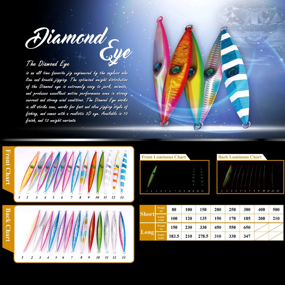 JIGGING MASTER Saltwater Slow Pitch Jig Lure DIAMOND EYE 100g 07 - Image 3