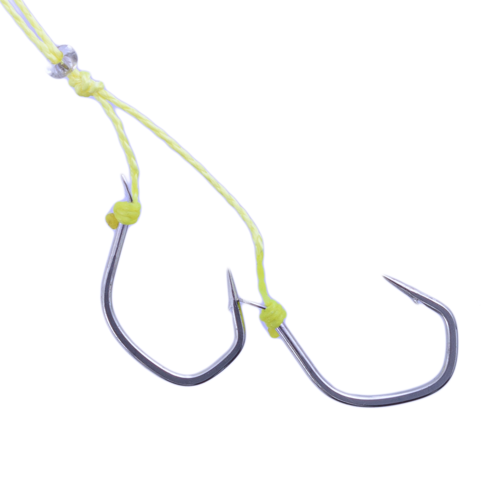 X-PARAGON Saltwater Rubber Jigging Tied Double Assist Hook Rig SLIDER L/SS - Image 3