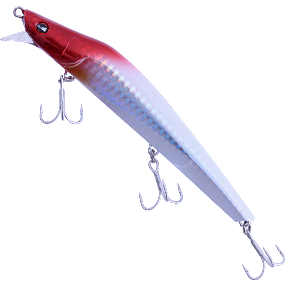 DUEL Saltwater Sinking Jerkbait Minnow Lure DOLCE 125S Red Head - Image 3