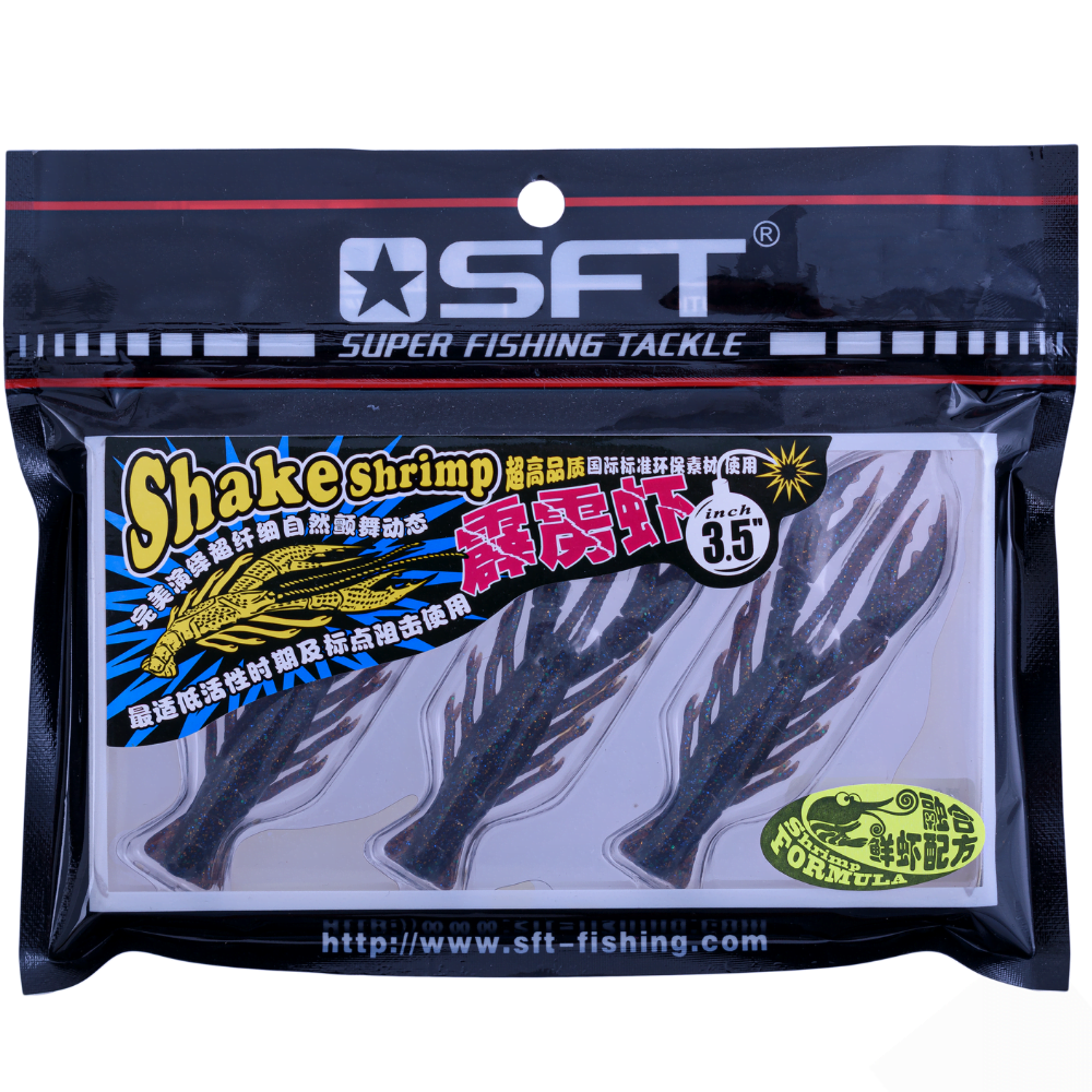 SFT Bass Fishing Scented Soft Lure SHAKE SHRIMP 3.5in F-011 - Image 3