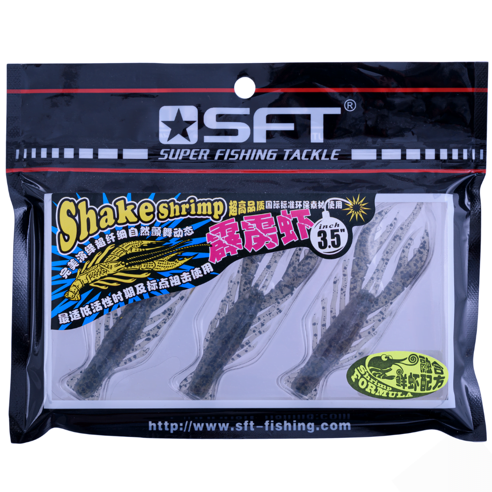 SFT Bass Fishing Scented Soft Lure SHAKE SHRIMP 3.5in F-012 - Image 3