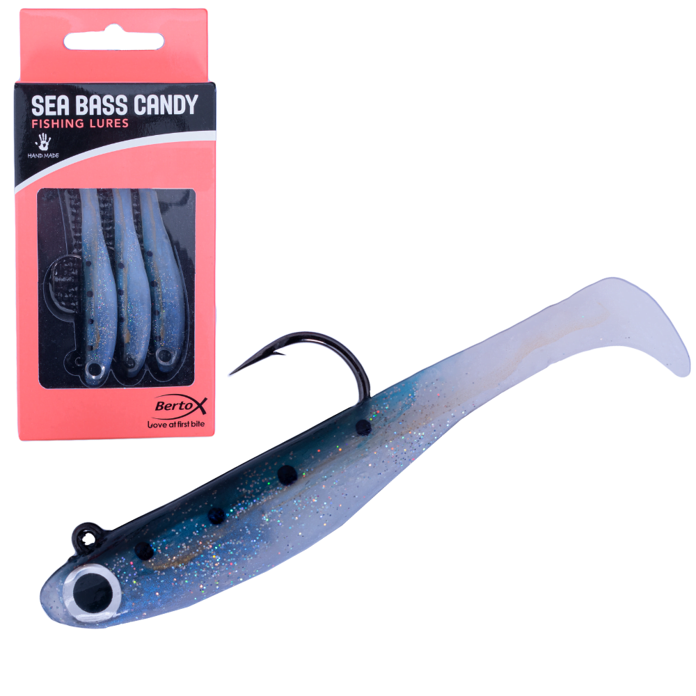 BERTOX Handmade Soft Shad Lure SEA BASS CANDY 90mm/14g #02