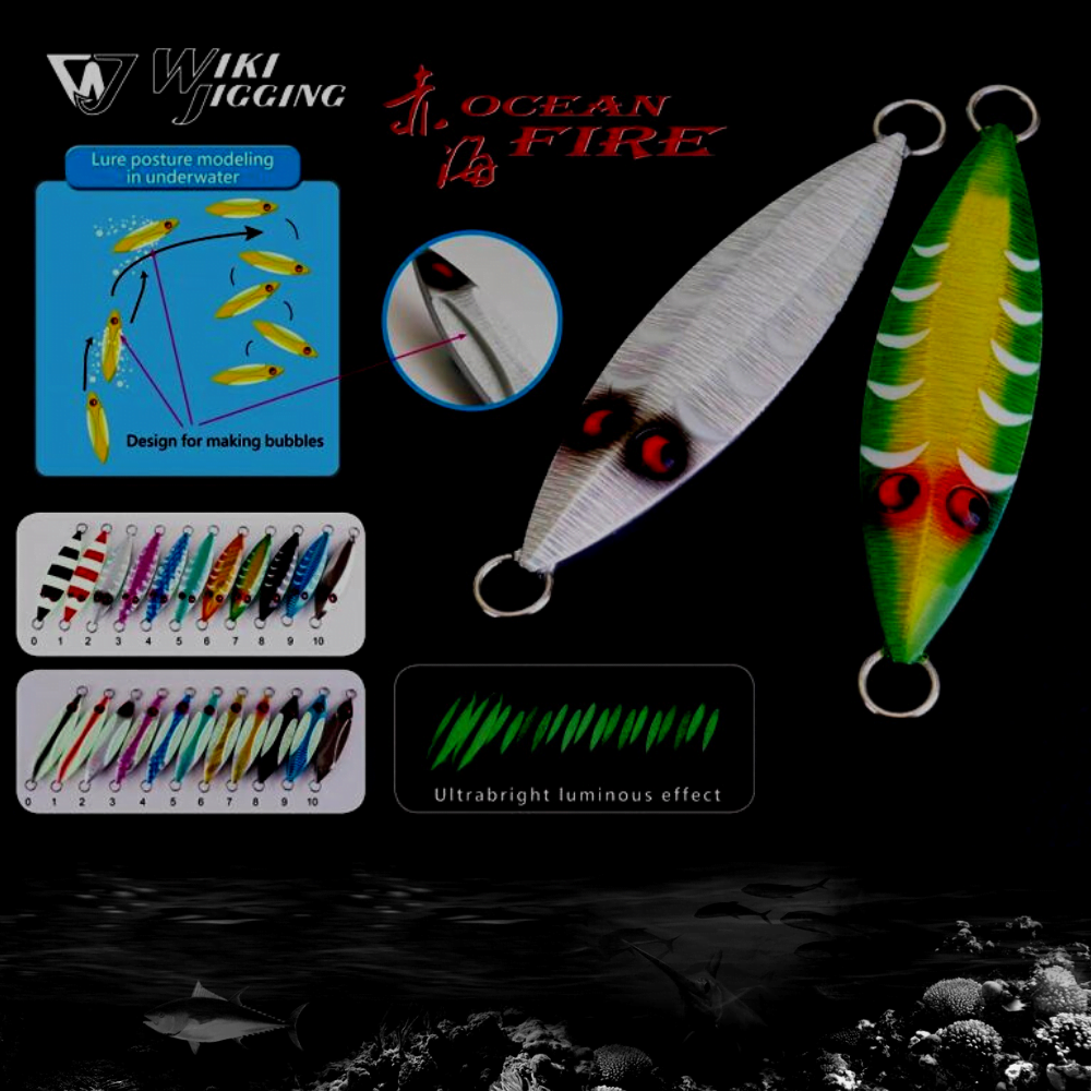 WIKI JIGGING Slow Pitch Center Balanced Jig Lure OCEAN FIRE 250g/#10 - Image 4