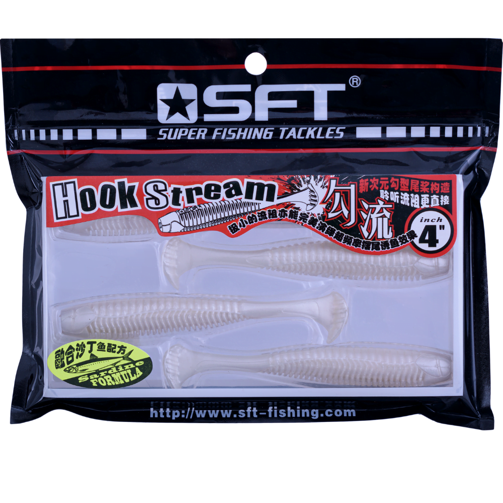 SFT Sardine Scented Soft Shad Lure HOOK STREAM 4in S-001 - Image 4