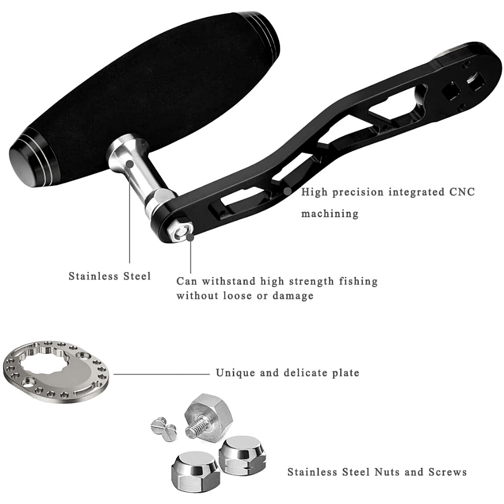 GOMEXUS Slow Jigging Reels Alu Titanium Power Handle Black/Silver - Image 4