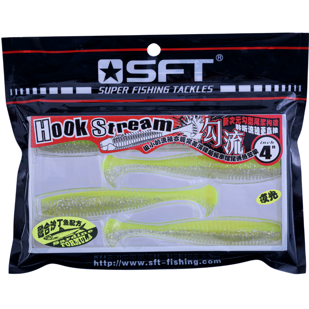 SFT Sardine Scented Soft Shad Lure HOOK STREAM 4in S-004 - Image 4